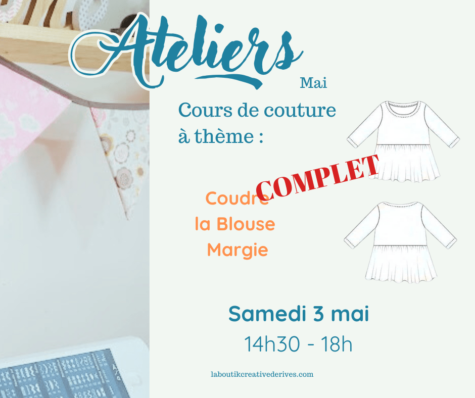 Ateliers Couture - Coudre la blouse Margie le 3 mai 2025 COMPLET à La Boutik Créative de Rives -8