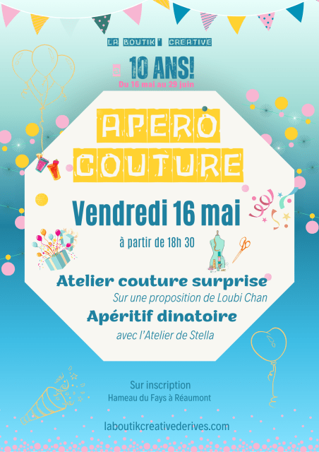 La Boutik Creative a 10 ans -Apéro couture