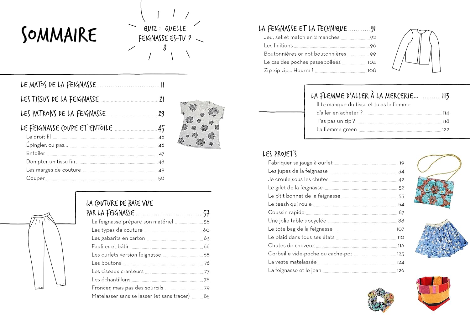 La couture des feignasses - Sommaire- La Boutik Creative de Rives