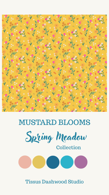 Tissu Dashwood Spring Meadows - Mustard Blooms -2- La Boutik Creative de Rives.jpg
