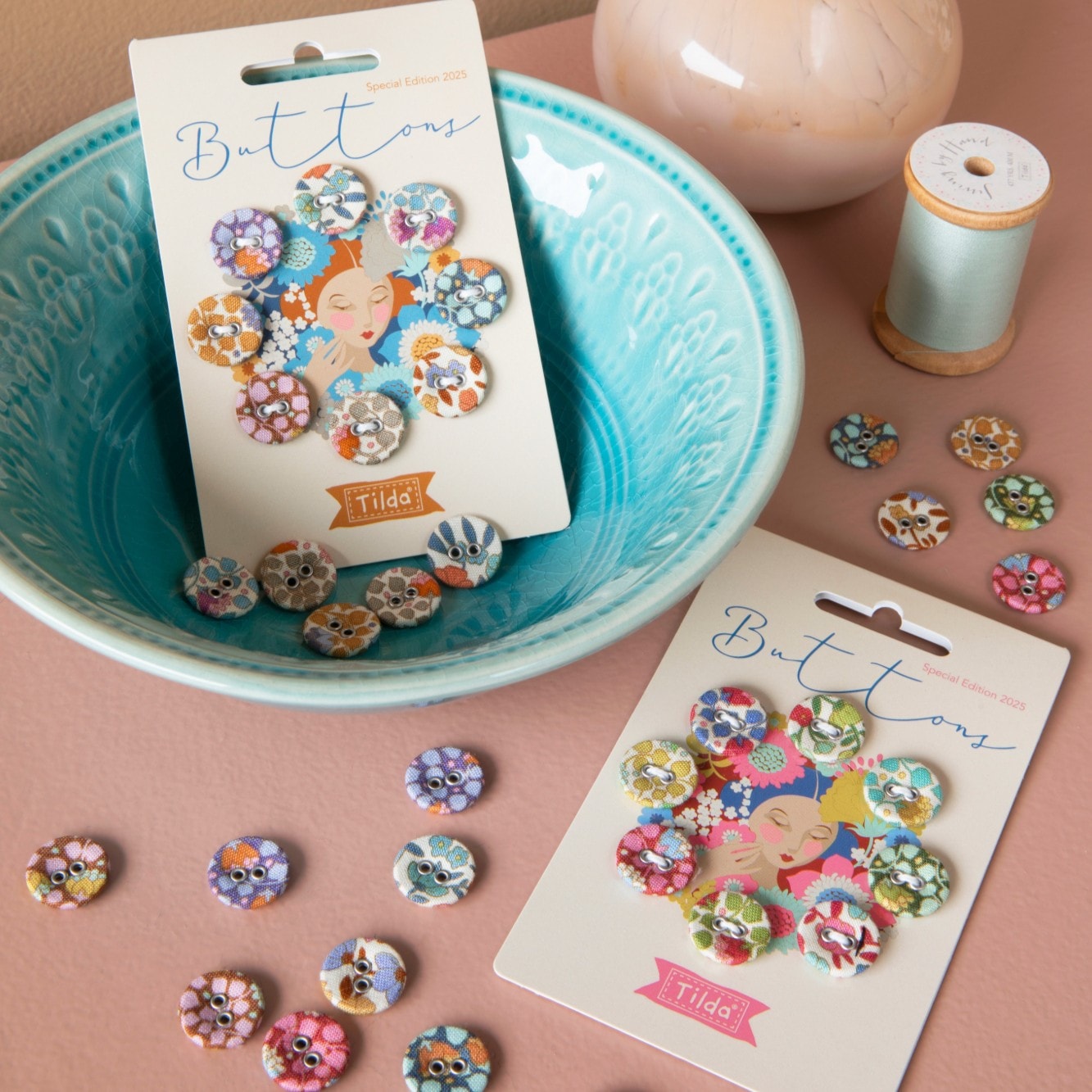 Carte de boutons Tilda Wallflower Blue Thristle – Image 2