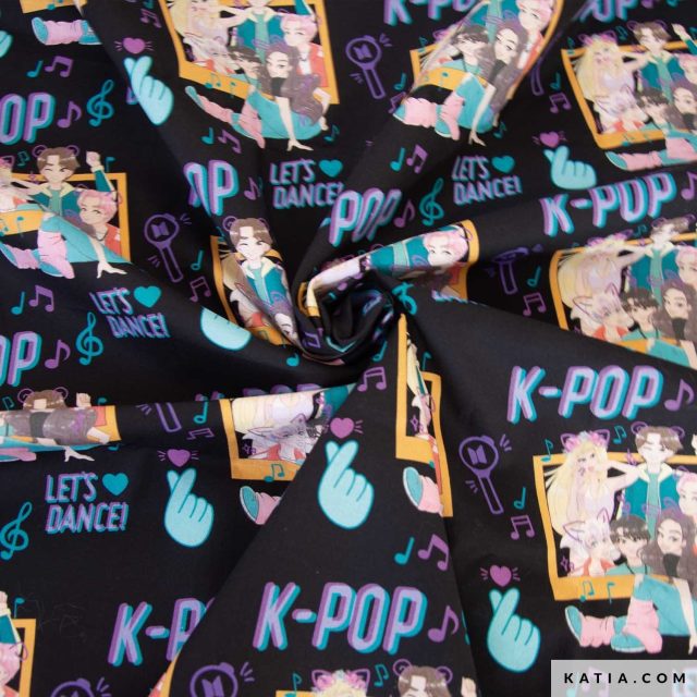 Tissu-en-popeline-de-coton-k-pop-01- La Boutik Creative de Rives