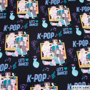 Tissu Popeline de Coton – K-POP Vibes