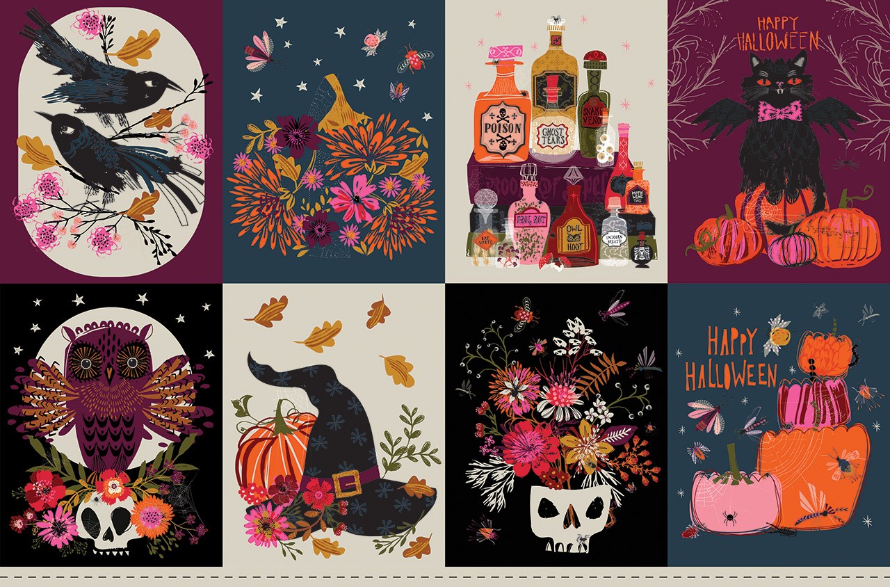 Panneau tissu dashwood studioThe Witching Hour Panel print