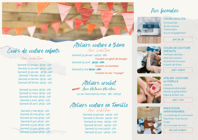 FLYER COURS 1er SEM 2026 -P2- LA BOUTIK CREATIVE