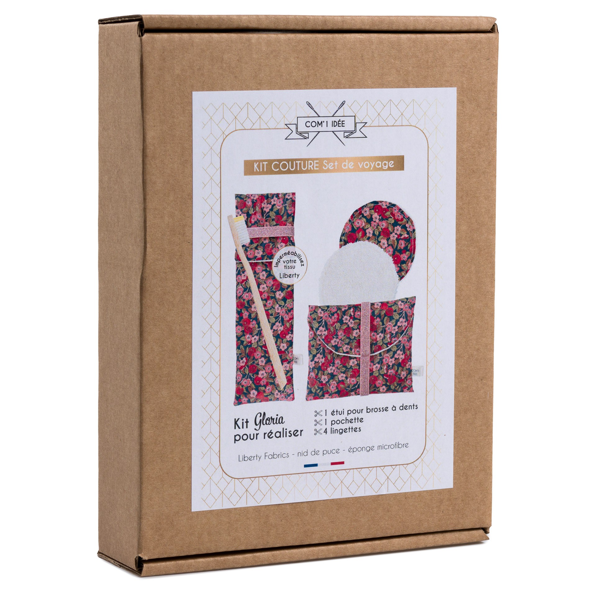 Kit à couder pour set de toilette de voyage Gloria - Contenu - La Boutik Creative de Rive