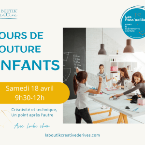 Atelier couture enfants du samedi 18 avril