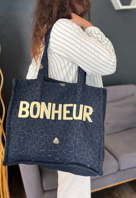 Tissu jacquard marine coeur dore-3- La Boutik Creative de Rives